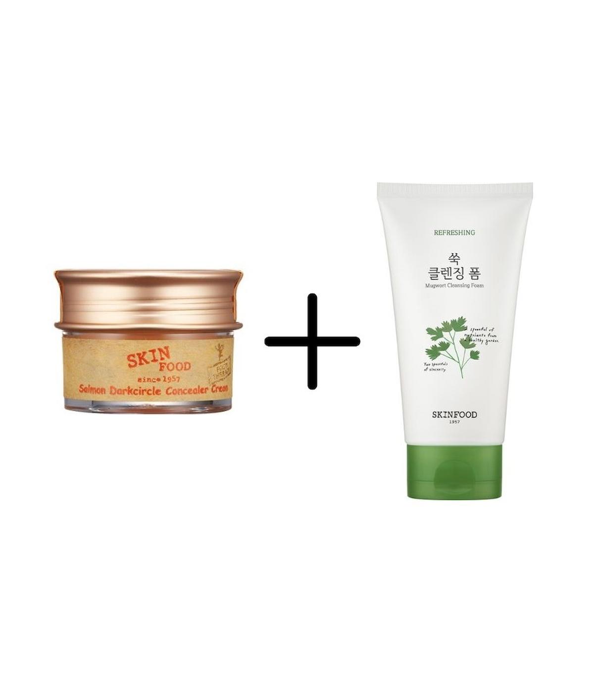 Skinfood Salmon Concealer (2) + Vege Garden Cleansing Foam Mugwort 150ml